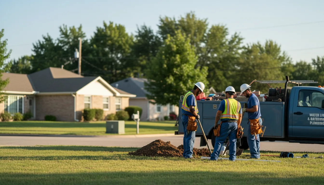 Residential water line and bathroom plumbing service in Lyon, MS